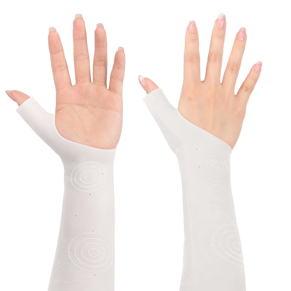 1/2Pcs Gel Thumb Wrist Support Sleeve, Waterproof Wrist Hand Brace Cool Wrap, Left & Right Hand Stabilizer for Tendonitis Strain