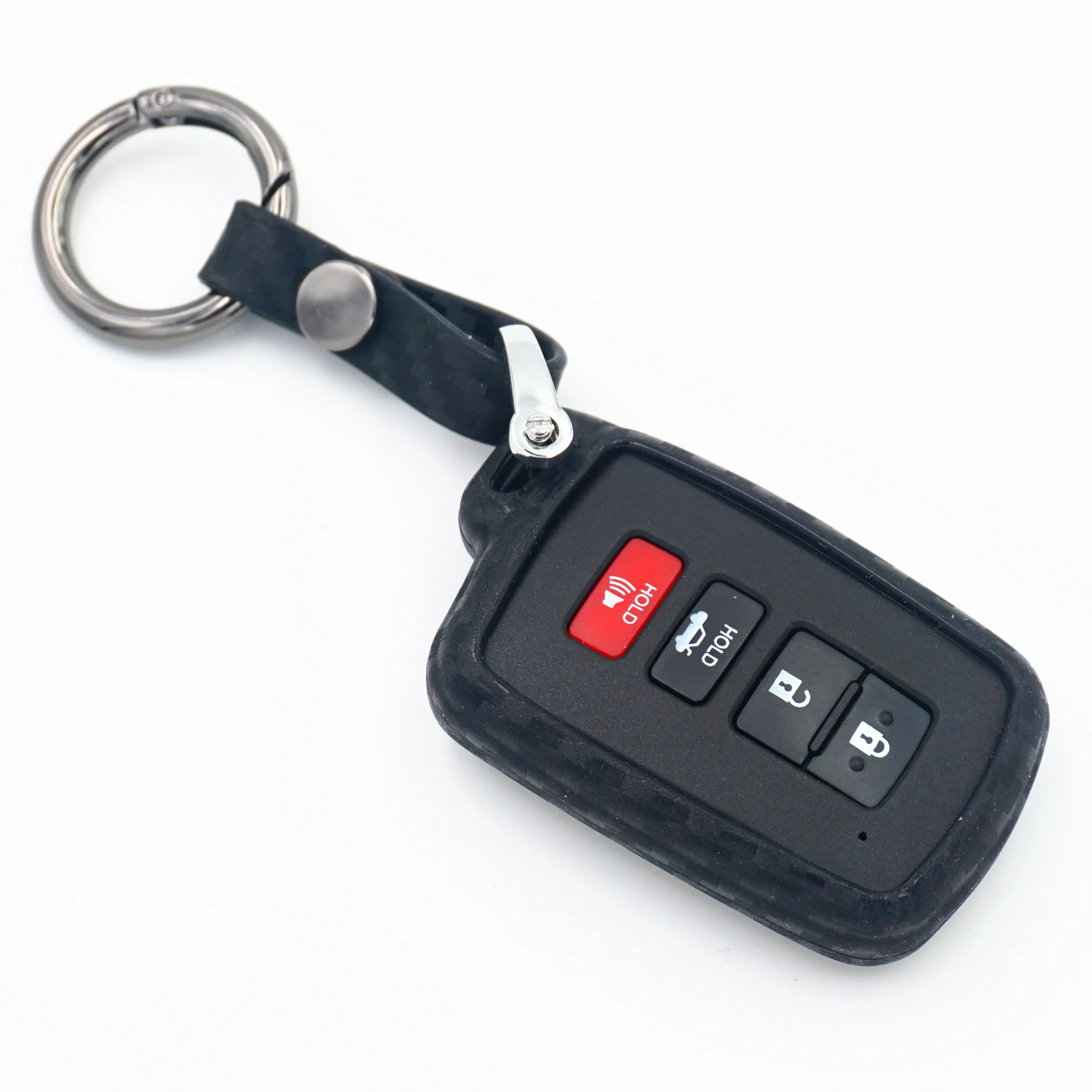 

WFMJ черный откидной чехол для ключей из углеродного волокна для Toyota Tacoma Land Cruiser Rav4