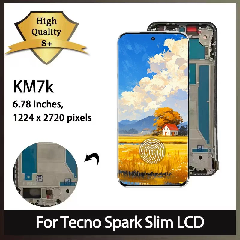 6.78“AMOLED For Tecno Spark Slim KM7k LCD Display Touch Screen Digitizer Assembly Replacement Parts