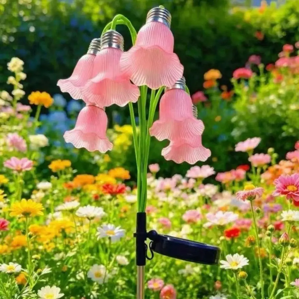 Outdoor Decorative Flower Lamps Solar Flower Lights Waterproof Outdoor Solar Garden Stake Lights Auto On/off Led For Yard