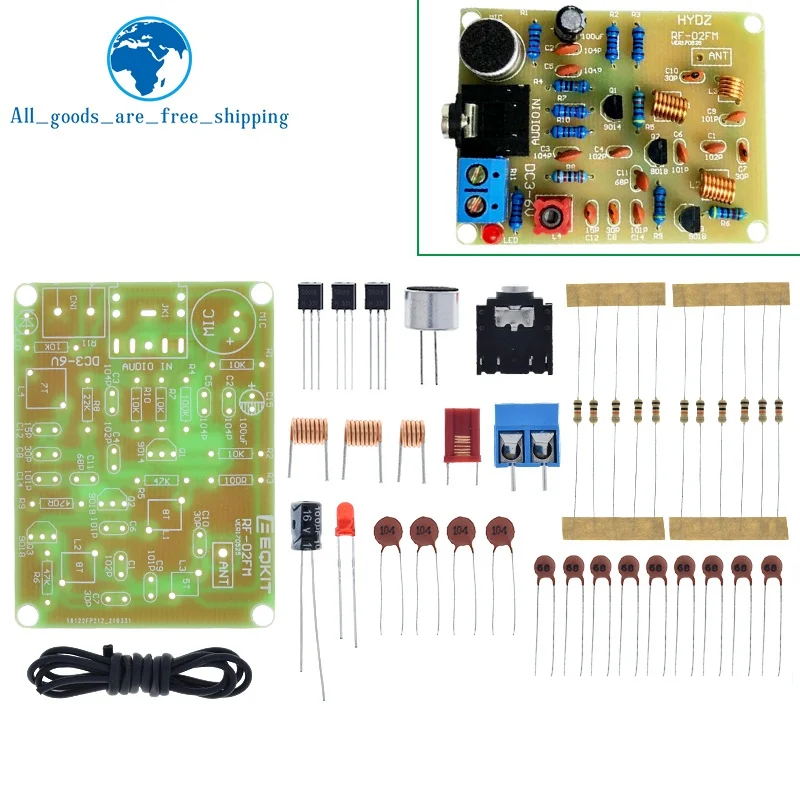 88-108MHz FM Frequency Modulation Wireless Microphone Module DIY Kits Transmitter Board Parts DC 3-6V FM Transmitter Module