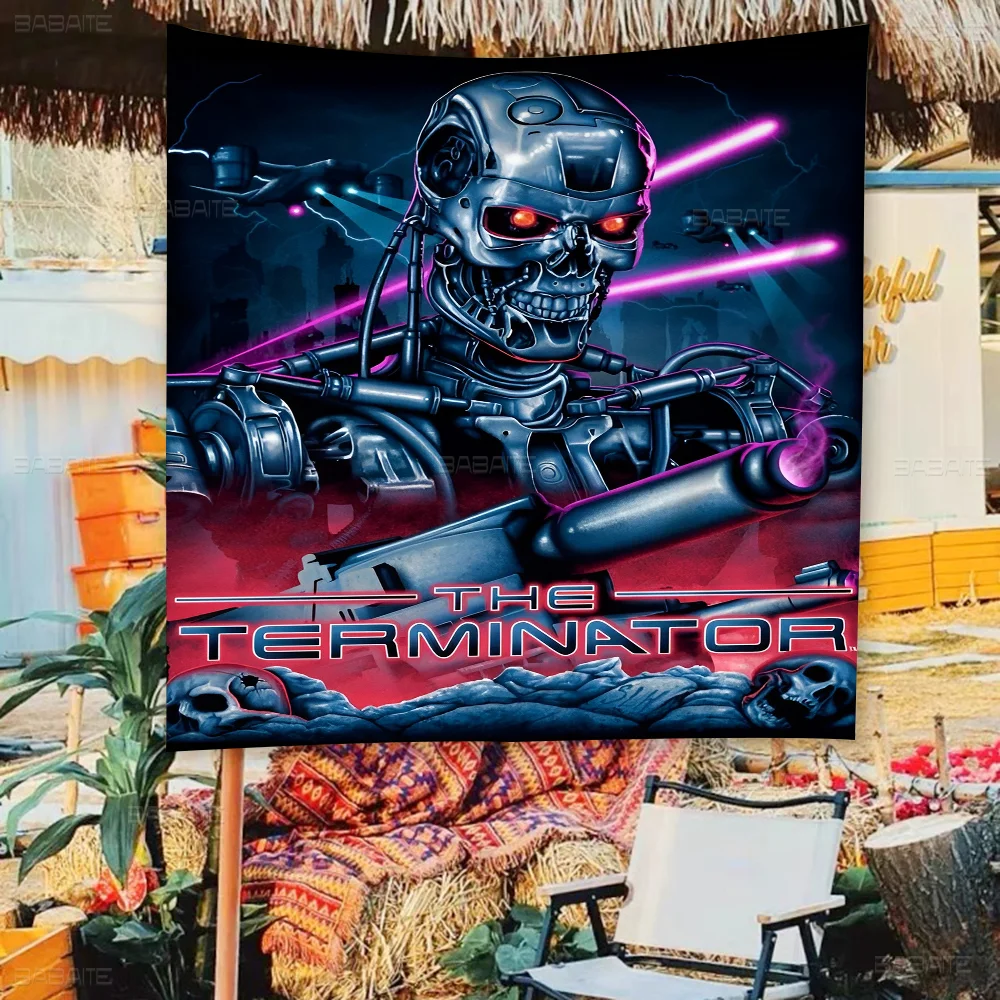 The Terminator Science Fiction Movie Small Size Cheerleading Banner Hand Pulled Flag Outdoor Atmosphere Flags