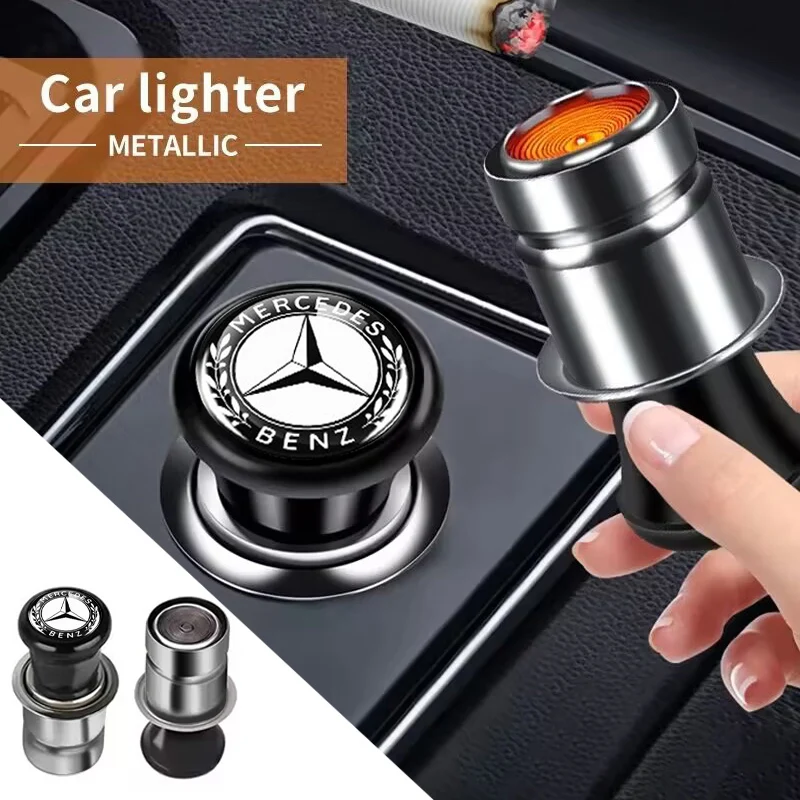 Alloy Car cigarette lighter For Mercedes Benz A C E S G Class GLC CLE CLA GLB GLS W177 W205 W213 W222 X167 Auto Accessories