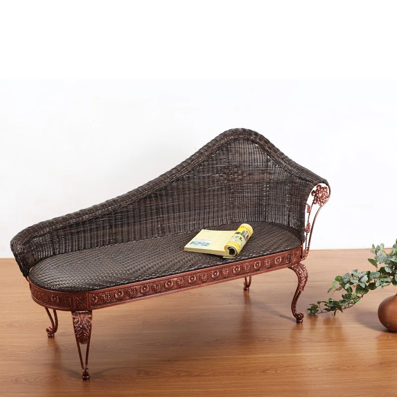 Leisure outdoor furniture imitation rattan woven concubine chair Taifei chair lazy sofa bed
