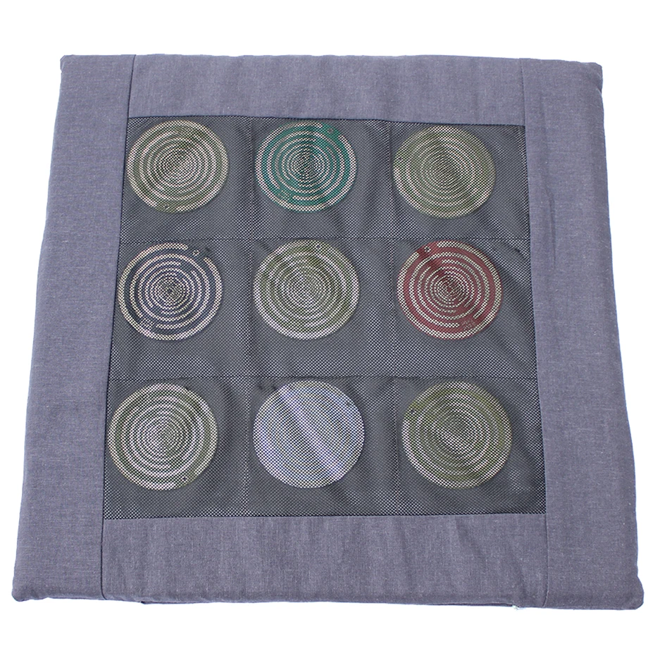 43x43cm Square Pads Chair Seat Cushions with Polarizing Disk Meditation Mat Awaken Self Repair Help the Body Recover for Office