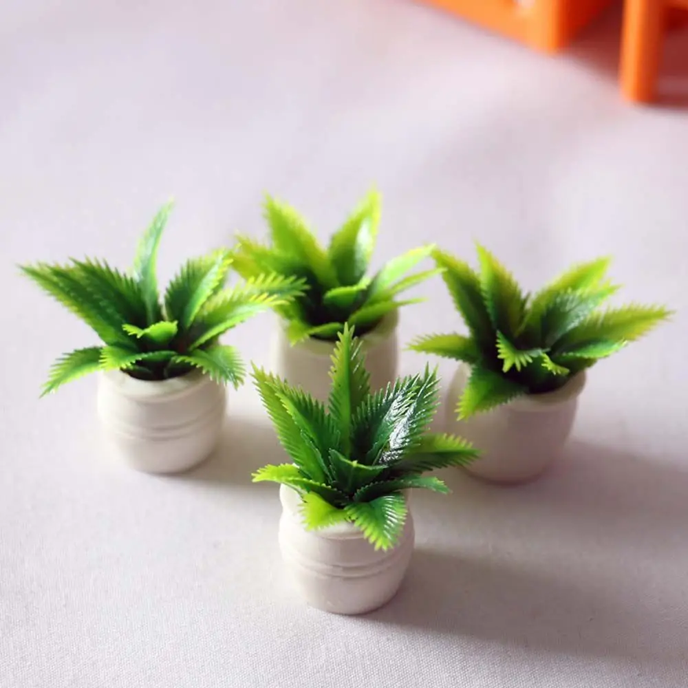 Desktop Decor 1:12 Miniature Dollhouse MIniature Dollhouse Accessories Simulation Potted Plants Doll House Decoration