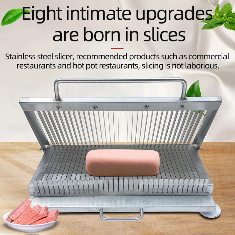 เครื่องหั่นอาหารสแตนเลสหนาแบบกดด้วยมือมีดสองคมความหนาเลือกได้