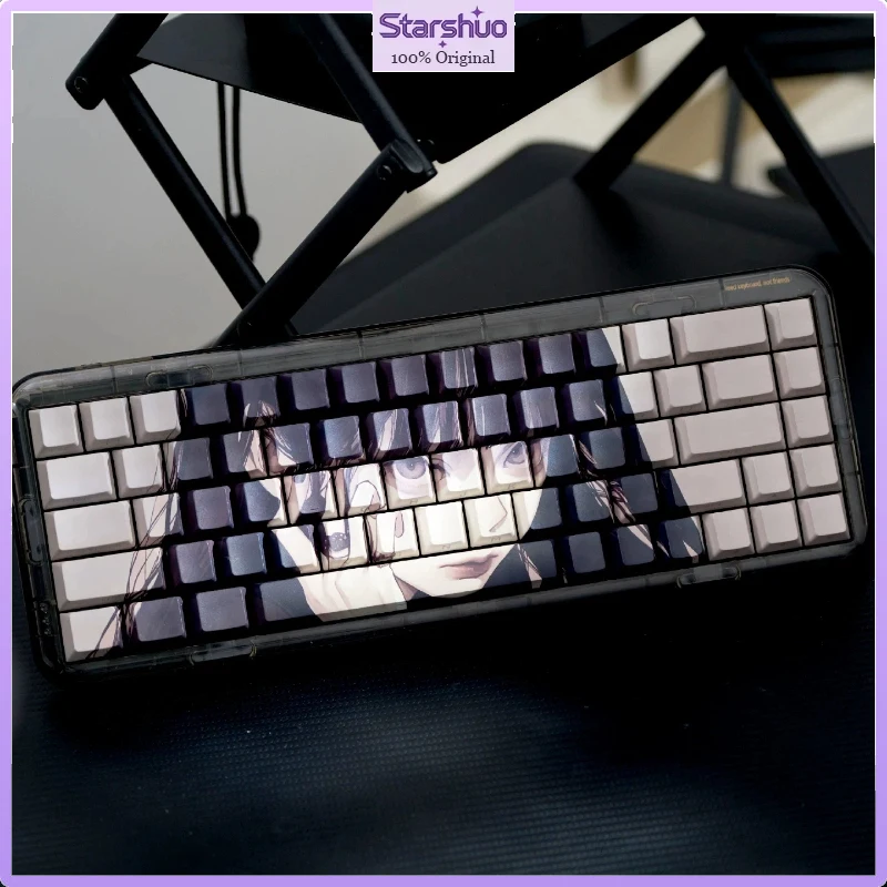 Cherry Profile Side Backlit PBT Keycaps Dye Sublimation Craft Replacement Mechanical Keyboard Keycaps Compatible With 61 Keys