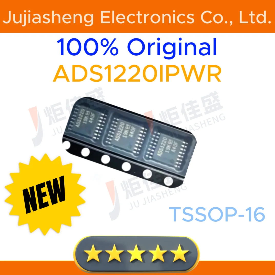 5pcs ADS1220IPWR ADS1220  TSSOP16 New original  Analog Mixed Signal Precision ADCs IC Converters  Electronic Component