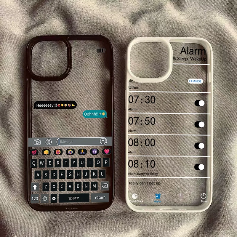 

Case For Samsung Galaxy A06 A16 A54 A35 A15 A55 A52 A34 5G S25 S24 S23 S22 Ultra S24 FE Creative Chat Frame Clear Silicone Cover