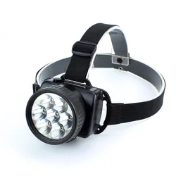 Triple A battery strong light LED outdoor fishing headlamp 7led camping lamp with 5 # battery headlamp