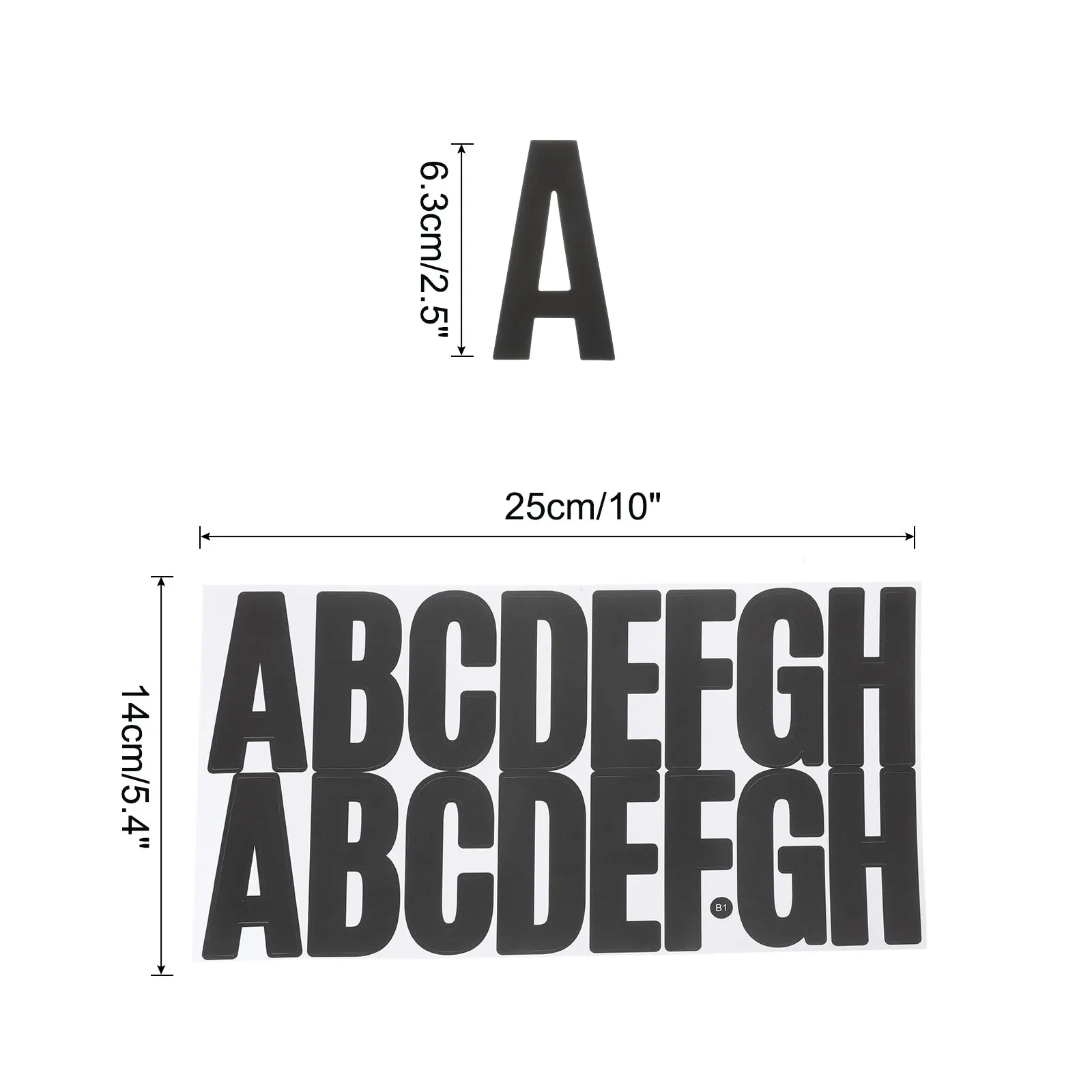 24Sheets Letter Stickers 2.5 Inch Morandi Self-Adhesive Vinyl Alphabet Number Stickers for Art Making Gift Cards Notebook Decals