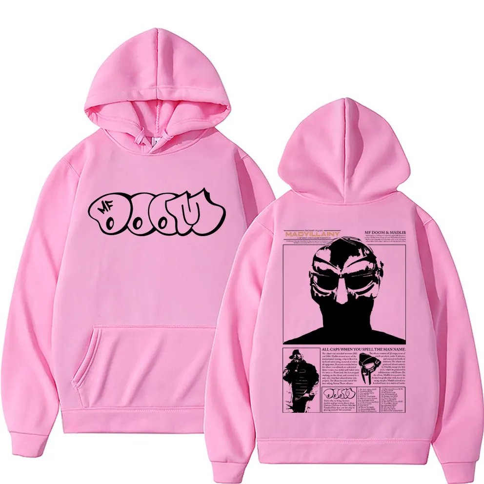 Rapper Mf Doom madvilley Hoodie Pria Wanita, Album musik cetak grafis Hip Hop ukuran besar kasual Vintage untuk pria dan wanita