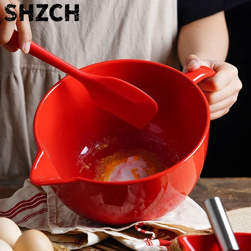 Cuenco de cerámica creativo de estilo japonés, taza medidora con asa, cuenco para mezclar, juego de horneado sencillo para el ho