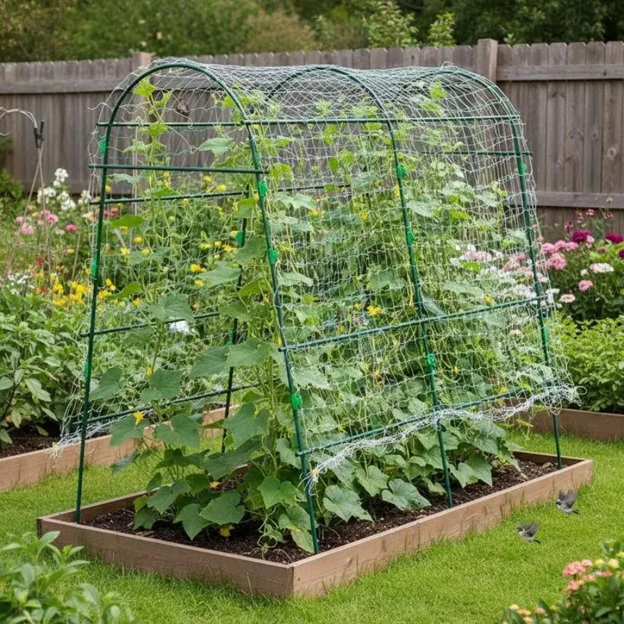 

Large Trellis Arch Bird Netting Easy Assembly Metal 144 X 167 X 206 cm