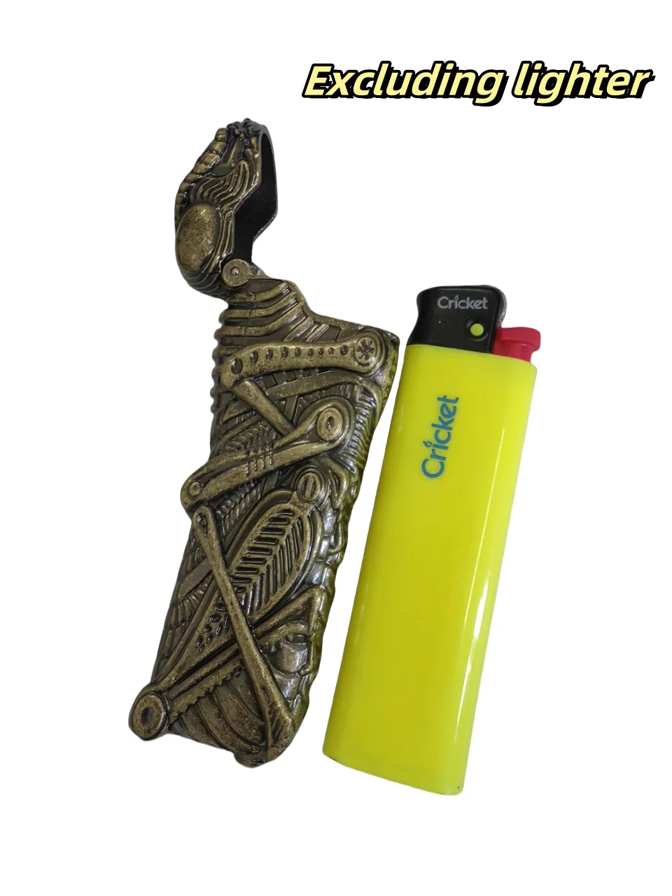 Gesundheit ED1 Long Lighter with Metal Case, Embossed Design Windproof Men's Lighter, Gift Set for Him Birthday Present
