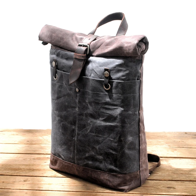 

New Designer Canvas Backpacks for Men Waterproof Rucksacks Large Capacity Travel Daypacks Vintage Mochilas