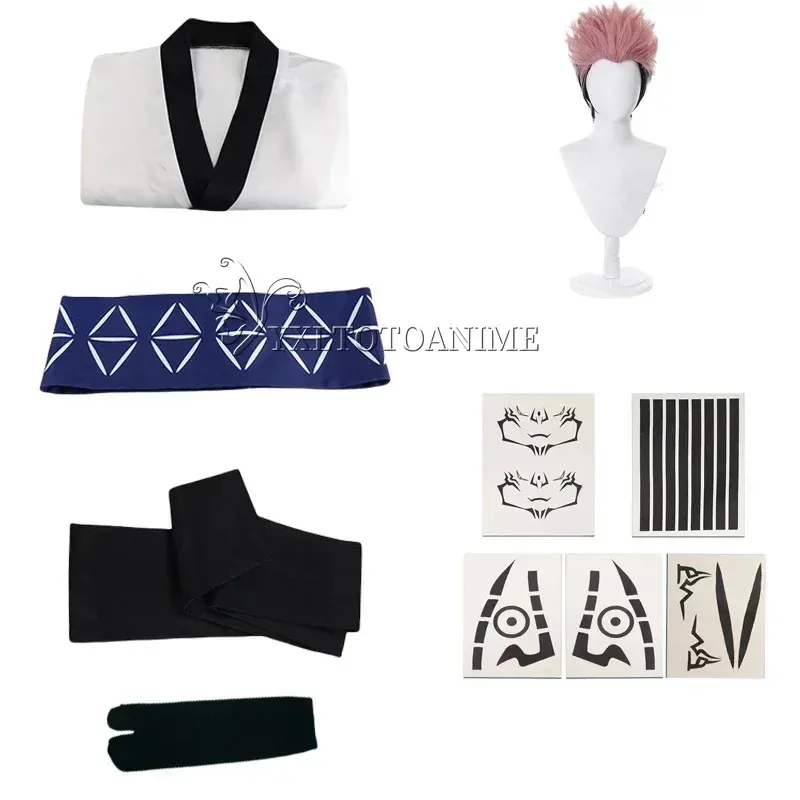 Didi 211Jujutsu Kaisen Ryomen Sukuna disfraces Cosplay adultos hombres mujeres trajes Japón Kimono Hanfu Halloween Anime ropa