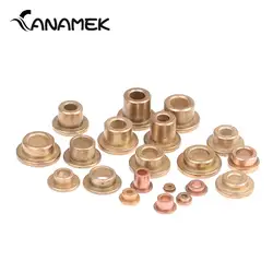 5Pcs Flanging Self-Lubricating Bearing Powder Metallurgy Oil Copper Bushing Guide Sleeve With Stepped Flange Hardware