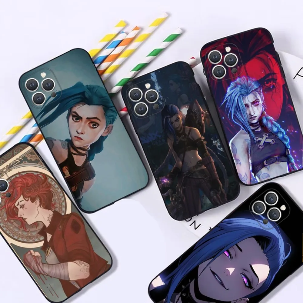 Anime Arcane Jinx Vi  Phone Case For iPhone 16,15,14,13,12,Pro,Max,11,7,8,Plus,XR,XS Max Shockproof Silicone Soft Shell