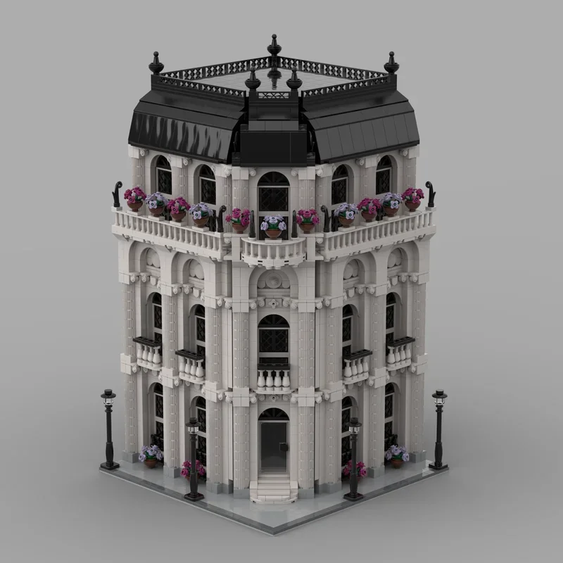 City Street View Model Moc Building Bricks Modular House Model Technology Modular Blocks Gifts Christmas Toys DlY Sets Assembly