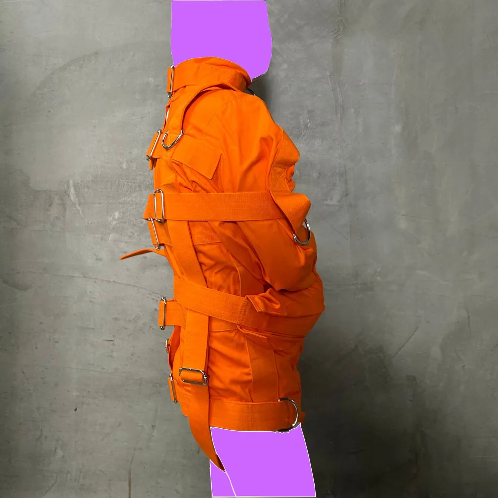 Restraints Straitjacket Adult Game Straight Jacket Adjustable Harness Body Bondage Gear Tape Fetish Restraining Gear