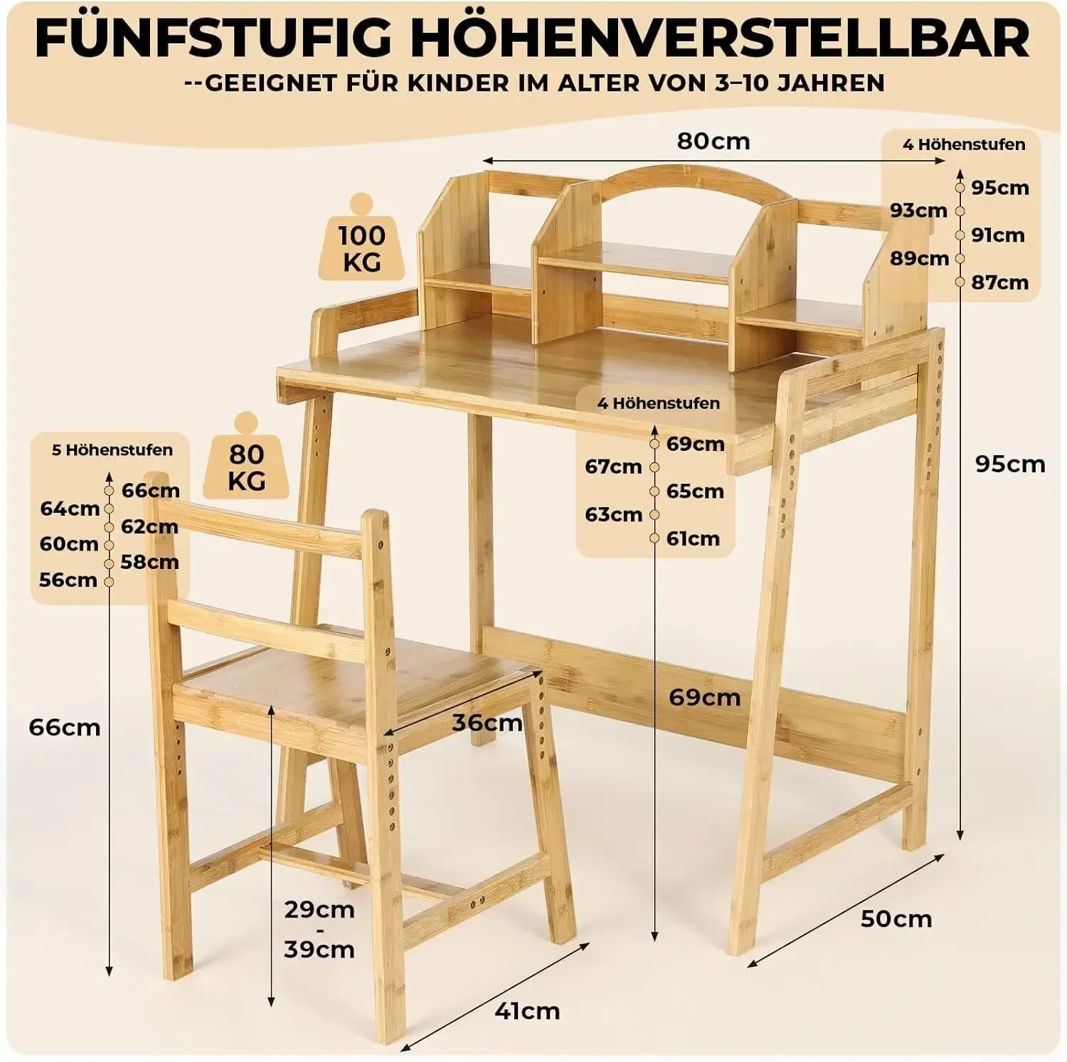 Mesa infantil com cadeira e estante, mesa de trabalho, mesa de aprendizagem para crianças, mesa de estudo e cadeira