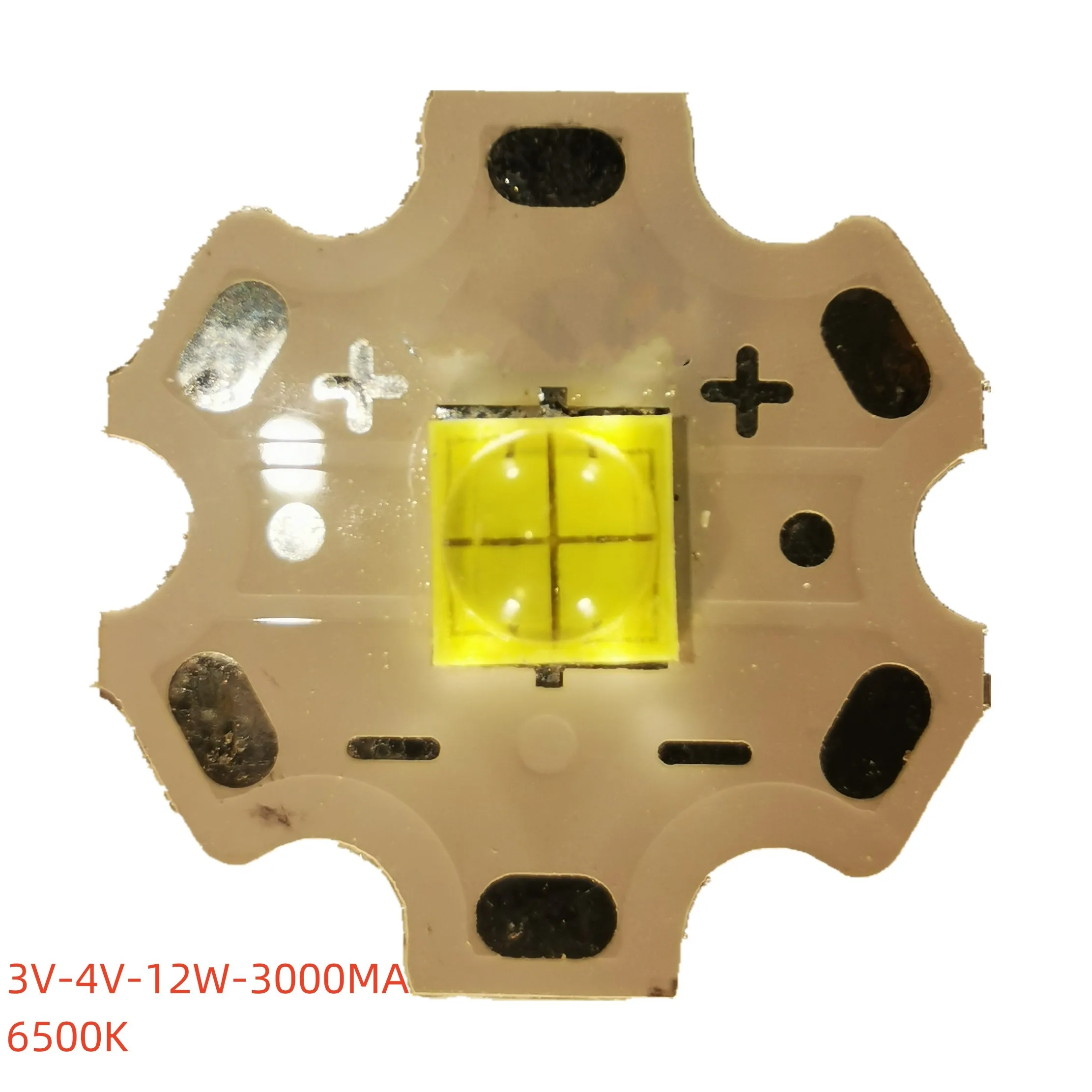 1PCS XHP-50.2 Cold White 6500K 6V 12W LED Beads Chip Input 3V Driver SMD5050  Dgeree Lens DIY Flashlight SpotLight Part