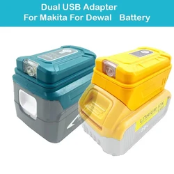 1pc For Makita/Dewlt 18V With USB Battery Adapter Fast Charging For Makita 18V Battery BL1840 BL1850 BL1860 Charger Adapter