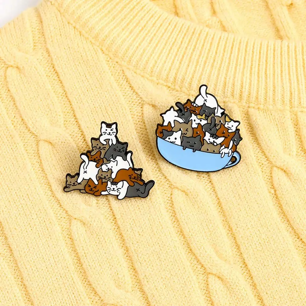 

Рюкзак, милая булавка на лацкан, кофейная чашка, ювелирные аксессуары, чашка кошек, броши, брошь на лацкан, эмалированная булавка, брошь в виде кошки