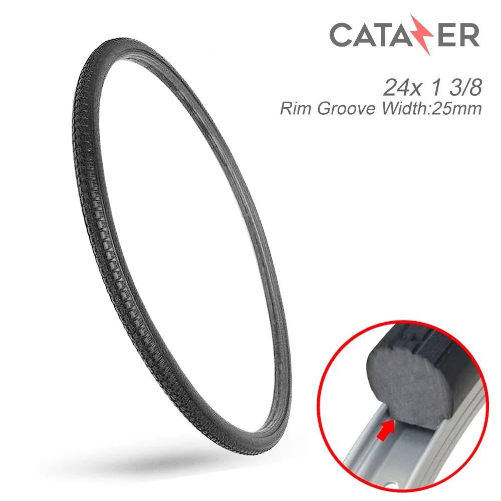 

24*1 3/8 Bicycle Solid Tires Anti-slip Durable Black Tires MTB Bike Tires 24x1 3/8 Bike Solid Tyre 24 X 1.375 Cycling Tyre