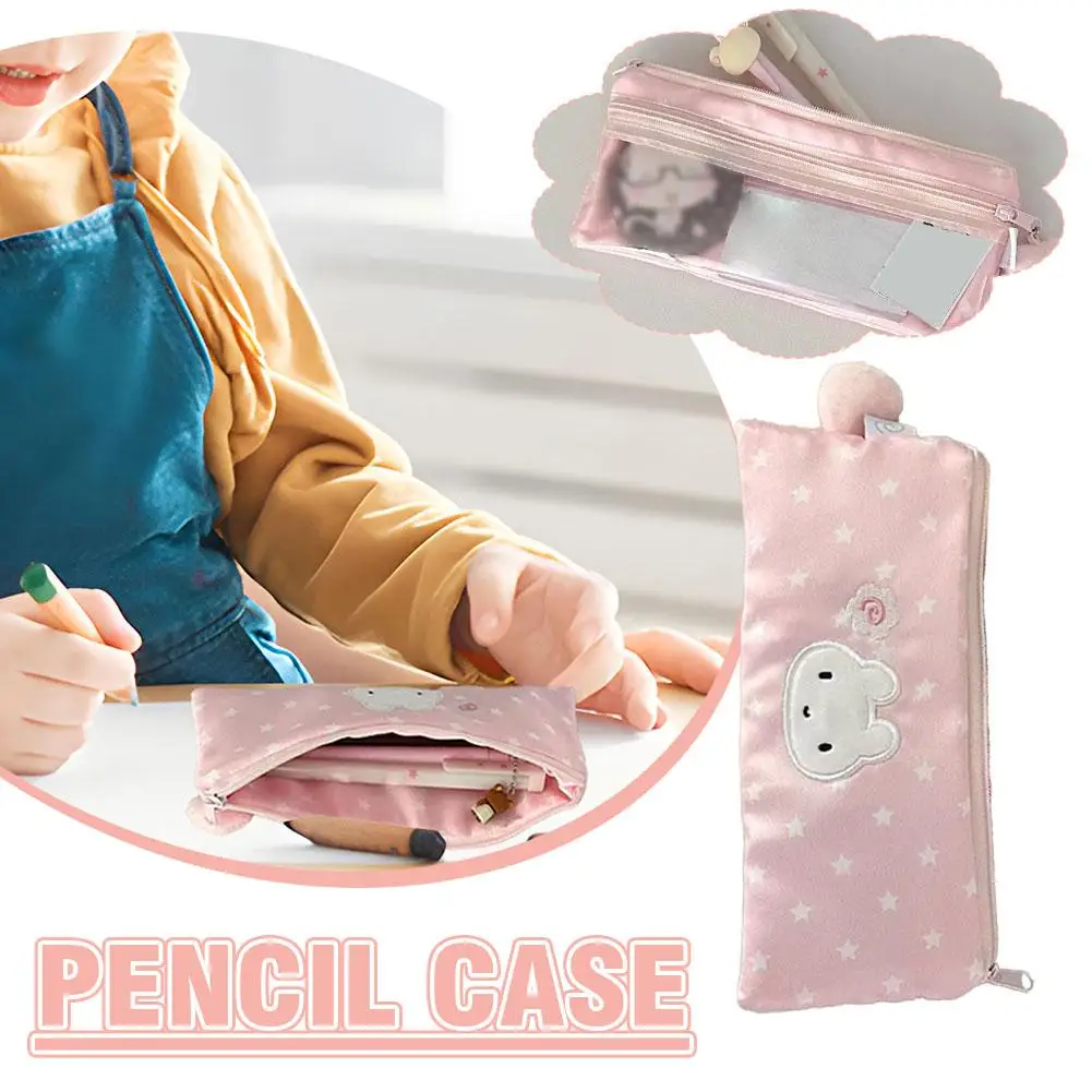 Large Capacity Plush Pencil Case - alternate angle