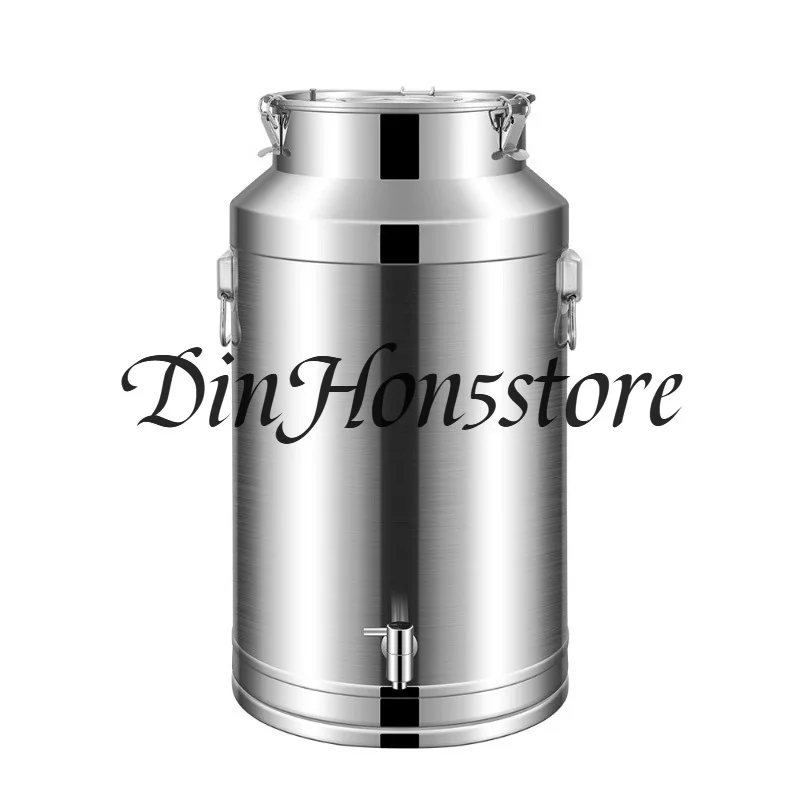 304 stainless steel oil barrel wine barrel edible peanut oil with lid thickened sealed tank milk barrel with faucet