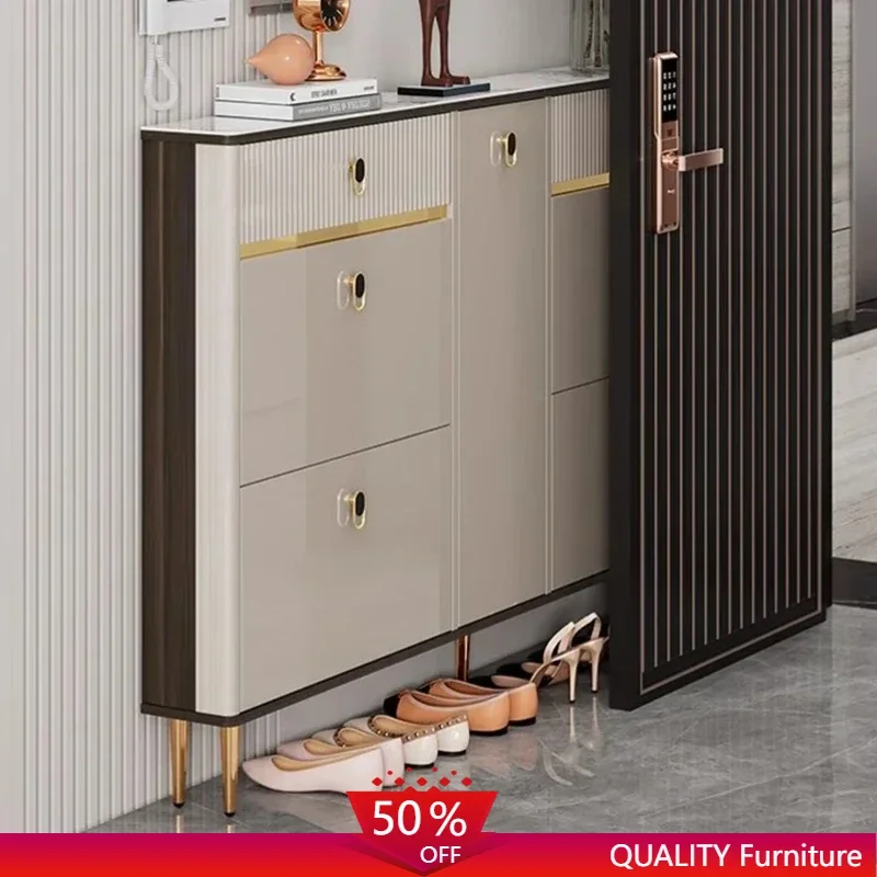 Wooden Shoe Cabinets Storage Entrance Hall System Modern