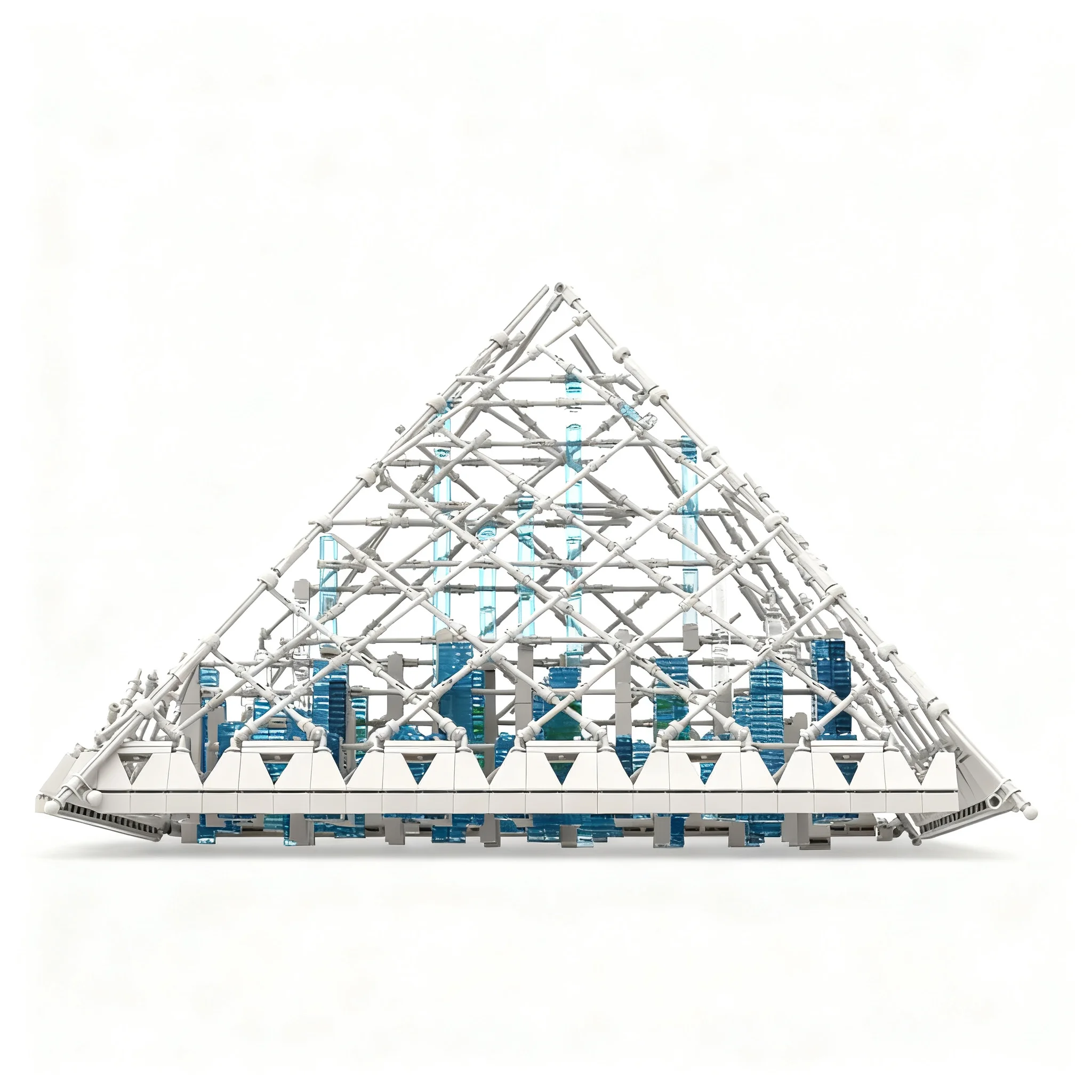 3706pcs MOC Shimizu Mega-City Pyramid Universal Building Set Model Building Blocks Construction Creative Display Idea Craft