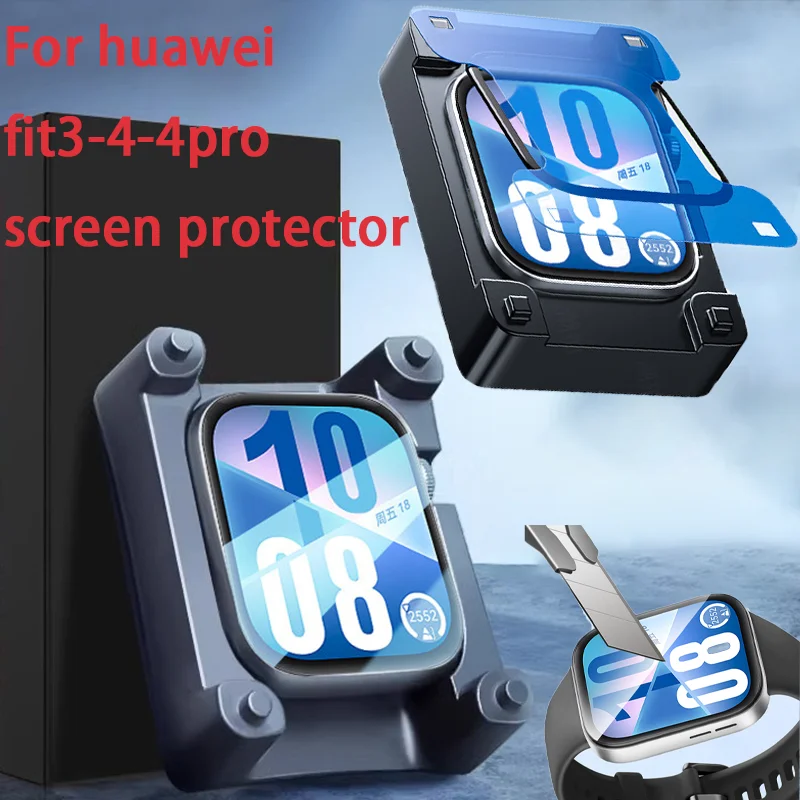 Easy Installation kit+Hydrogel Film for Huawei Watch Fit 4 Pro 3D-HD Full Curved Screen Protector for huawei watch Fit 3-4 Film