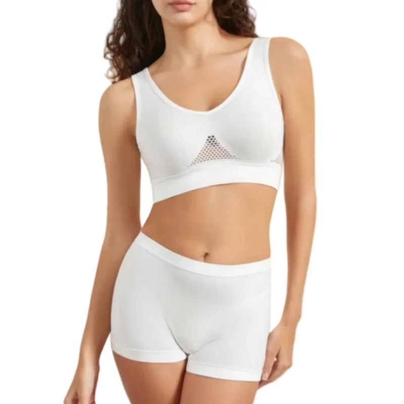 Seamless Bra Set Women Low Waist Underwear Female Tanks Bra Top Sexy Thong Panties Casual Sports Lingerie Set Girls Intimates