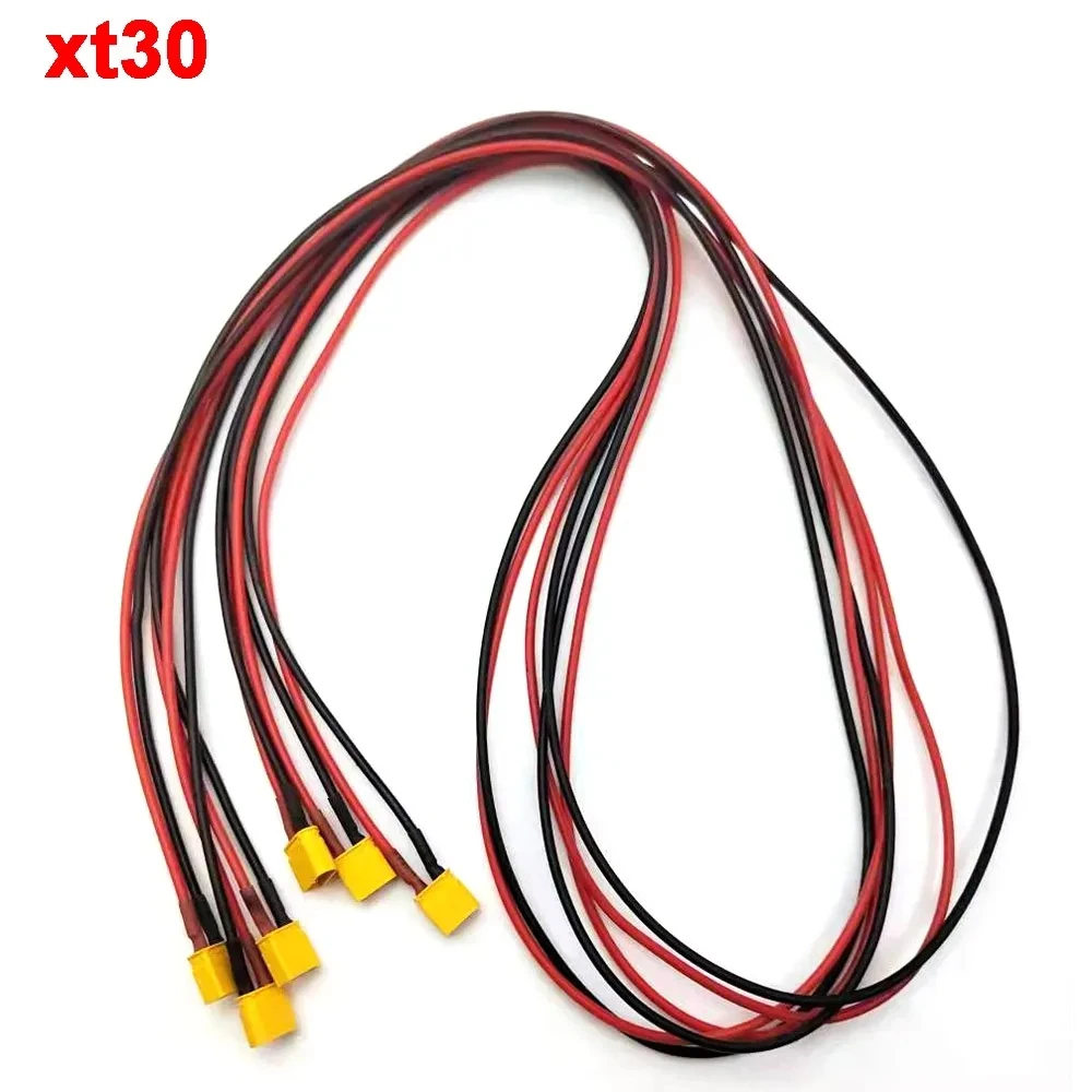 XT30 U-F/M Male to Female Plug Extension Cable Silicone Rubber Cable 10CM-1M 18AWG Lithium Battery Plug With Wire Connector