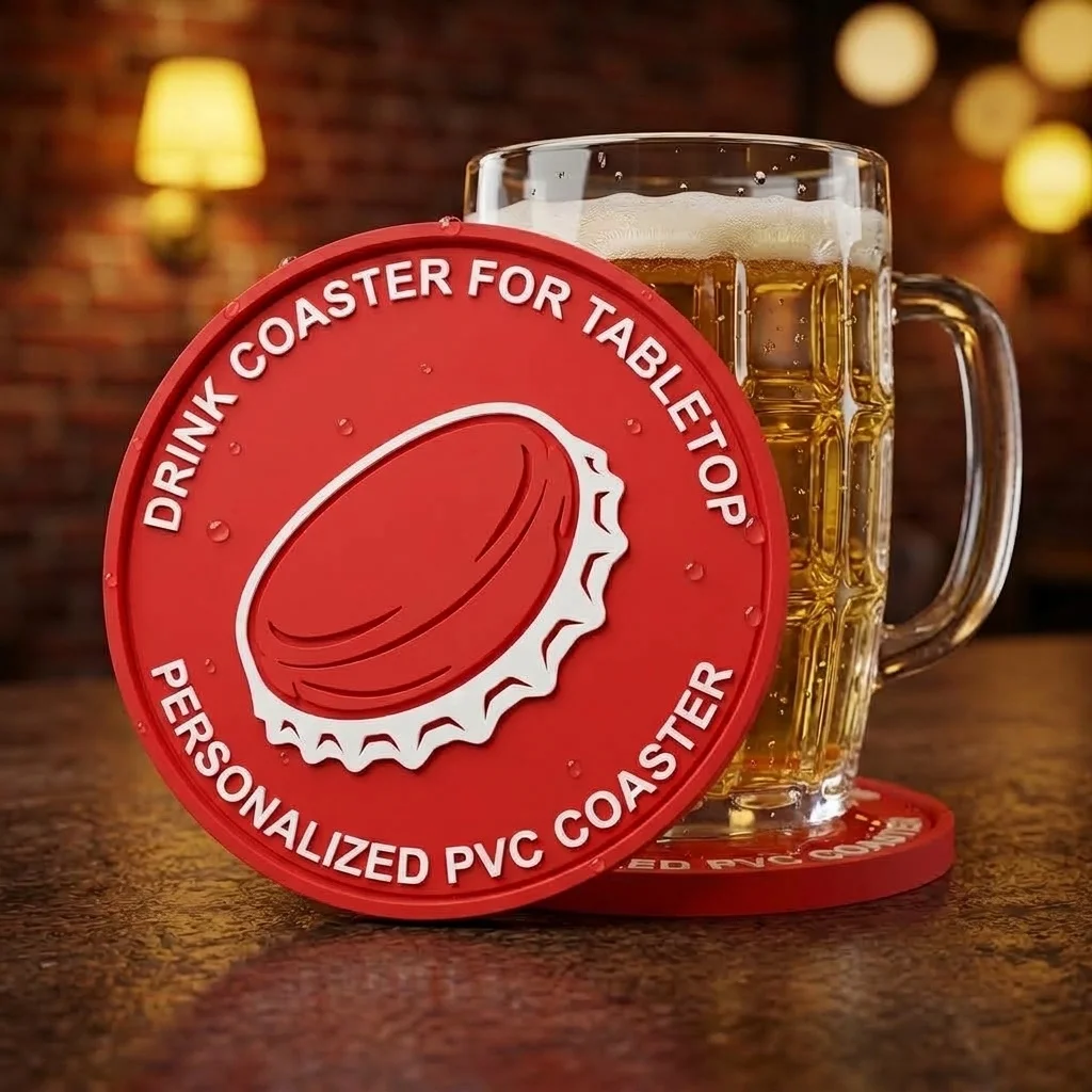 Custom Printing Rubber Cup Coaster Heat Resistant PVC Silicone Table Mat Personalized Logo for Coffee Tea Mugs