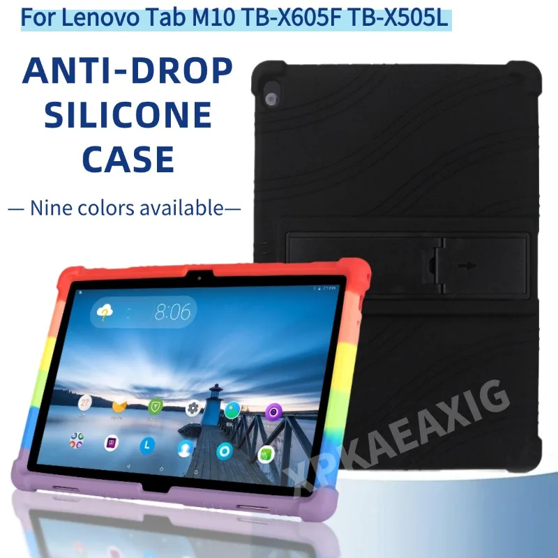 

For Lenovo Tab M10 TB-X605F TB-X505L Tab P10 TB-X705L/X705F 10.1inch Case Shockproof Silicone Cover Tablet Protective Sleeve