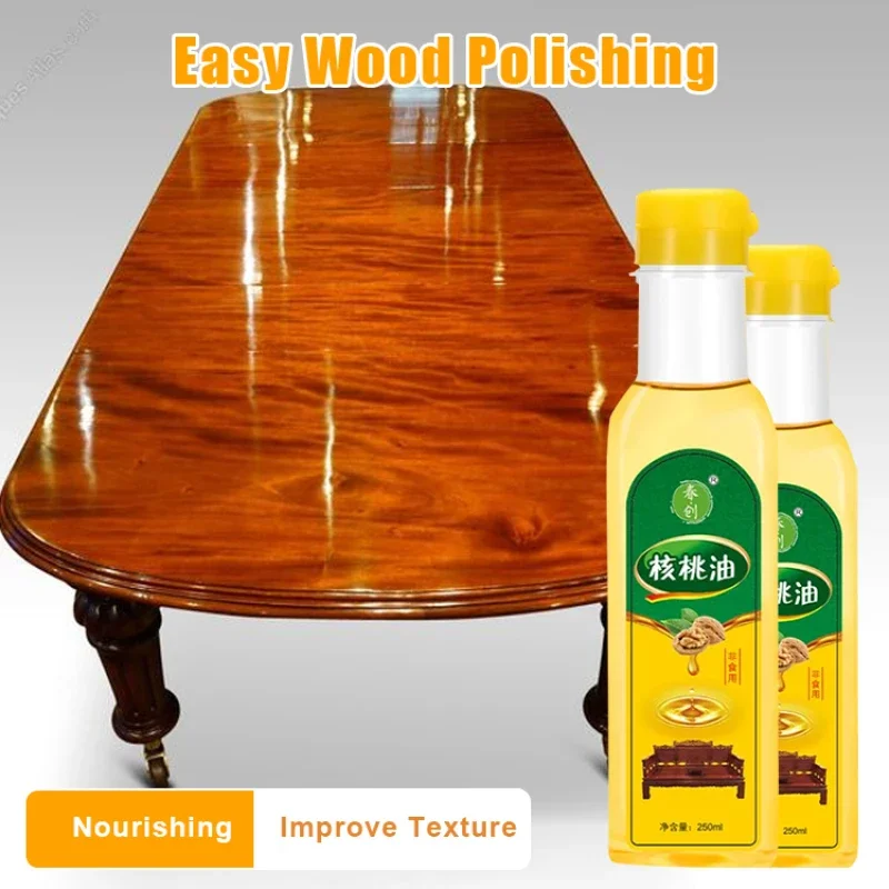 Solid Wood Floor Wax Mahogany Furniture Maintenance Walnut Oil 300ml Wenplay Solid Wood Anti-crack Care Floor Wax Light Brighten