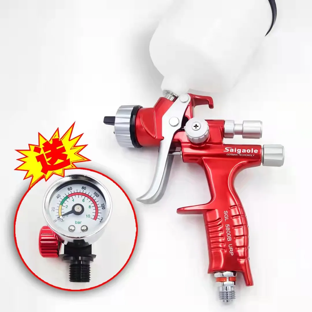 Pneumatic paint gun Saigaole5800 upper pot car topcoat spray gun high atomization paint sheet metal spraying tool