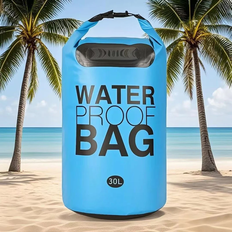 

30L PVC Waterproof Bag Swimming Diving Boating Drifting Kayaking Sports Handbag Roll Top Foldable Outdoor Travel Beach Backpack