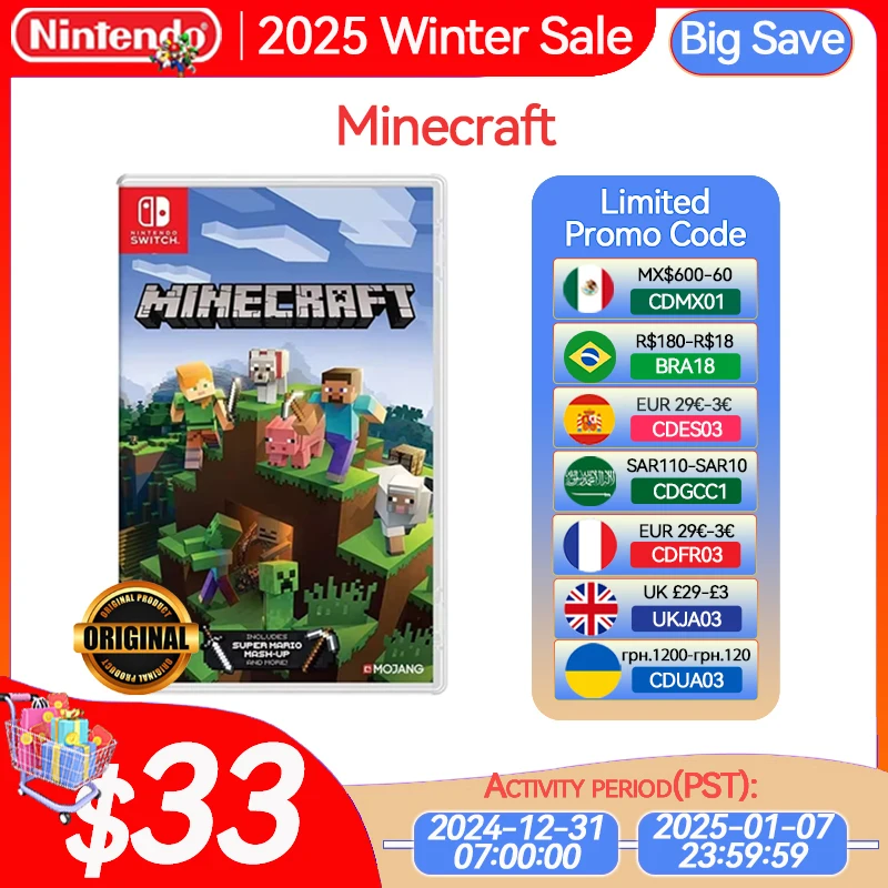 Minecraft Nintendo Switch Game Deals Physical for Nintendo Switch OLED Nintendo Switch Lite Nintendo Switch Game Cards