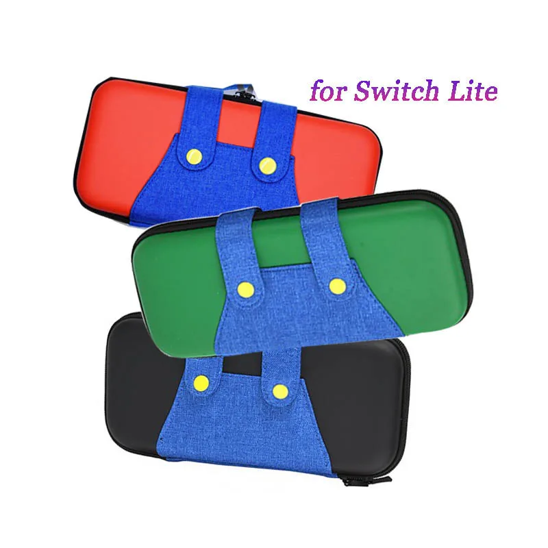 Portable Storage Bag For Switch Lite PU Leather Denim strap Storage Bag replacements Protective Bag For Switch Lite Console