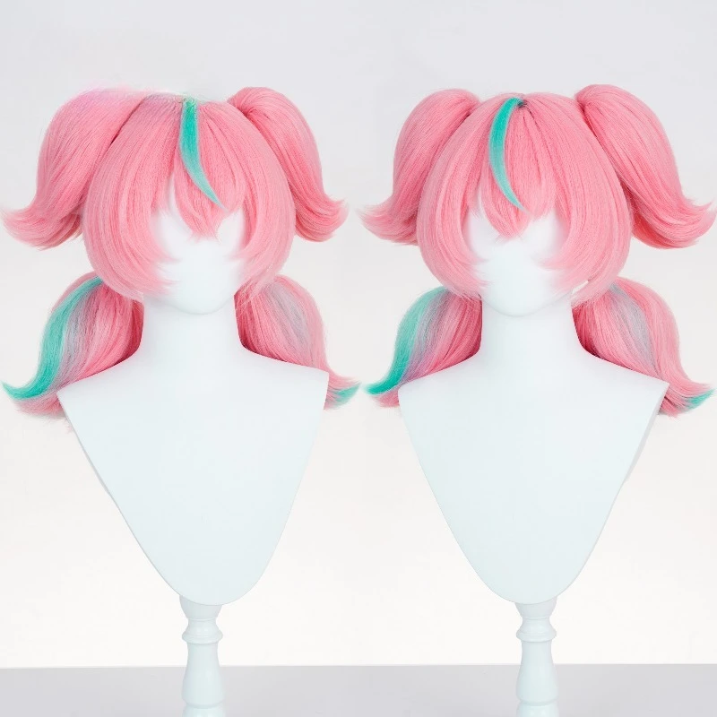 วิกผมสั้นสีชมพูสำหรับคอสเพลย์ตัวละคร Aria จากเกม Zenless Zone Zero วิกผมสังเคราะห์ อุปกรณ์ประกอบฉากสำหรับการแสดงบทบาทสมมติ ของตกแต่งผมสำหรับผู้หญิง งานปาร์ตี้ธีม