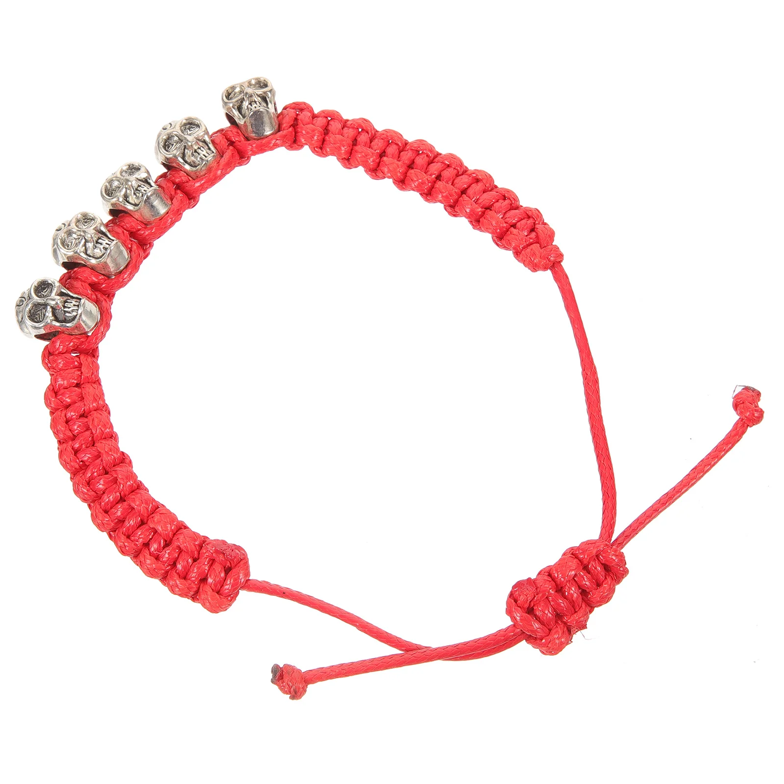 

1pc Alloy Skull Bracelet Weave Red Rope Fashion Bracelet For Women Stylish Elegant Gift Party Birthday Decoration