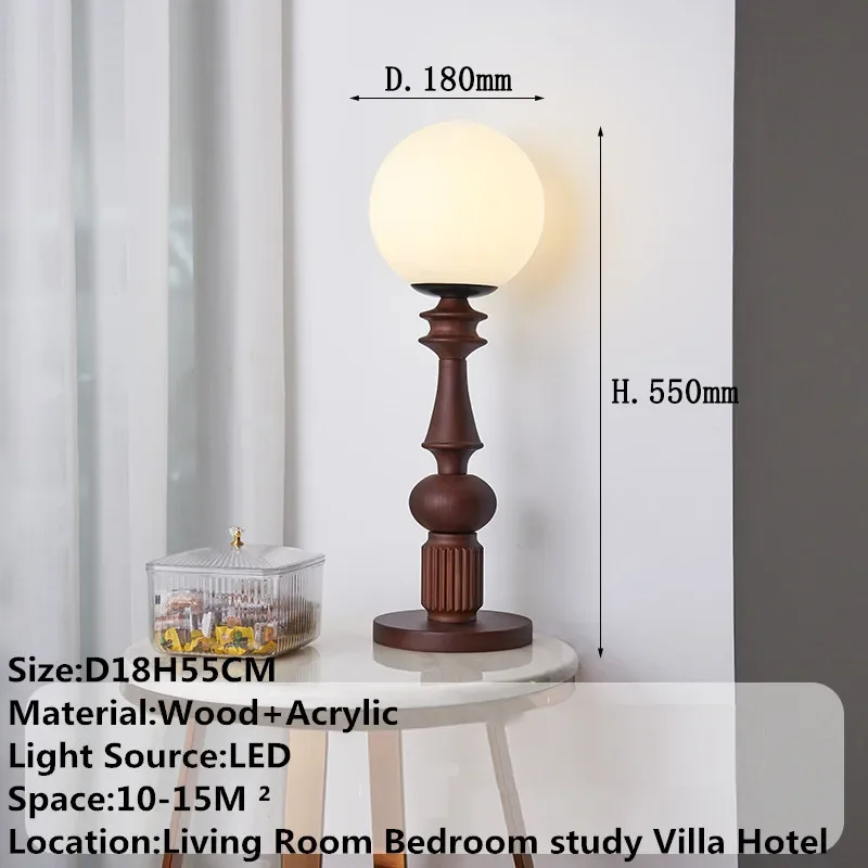 Hongcui Eigentijdse Tafellamp Retro Creativiteit Woonkamer Studeervilla Hotel Slaapkamer Led Nachtkastje Licht