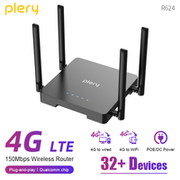 4G LTE WiFi Router Four Antennas WiFi Repeater Signal Amplifier With SIM Card Slot Mobile WiFi For Home Office Outdoor Travel