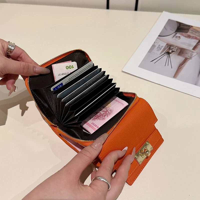 Retro Wallet Women's  Large Capacity Multi Card Position Foreign Trade Multi Functional Three Fold Handheld Bag Billetera